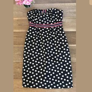 Maeve polka dot strapless dress size 4